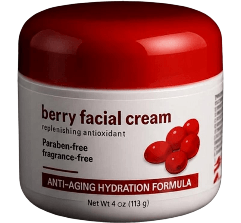 Berry Facial Cream: Retinol & Hyaluronic Acid Anti-Aging Hydration Cream, 113 g (4 oz)