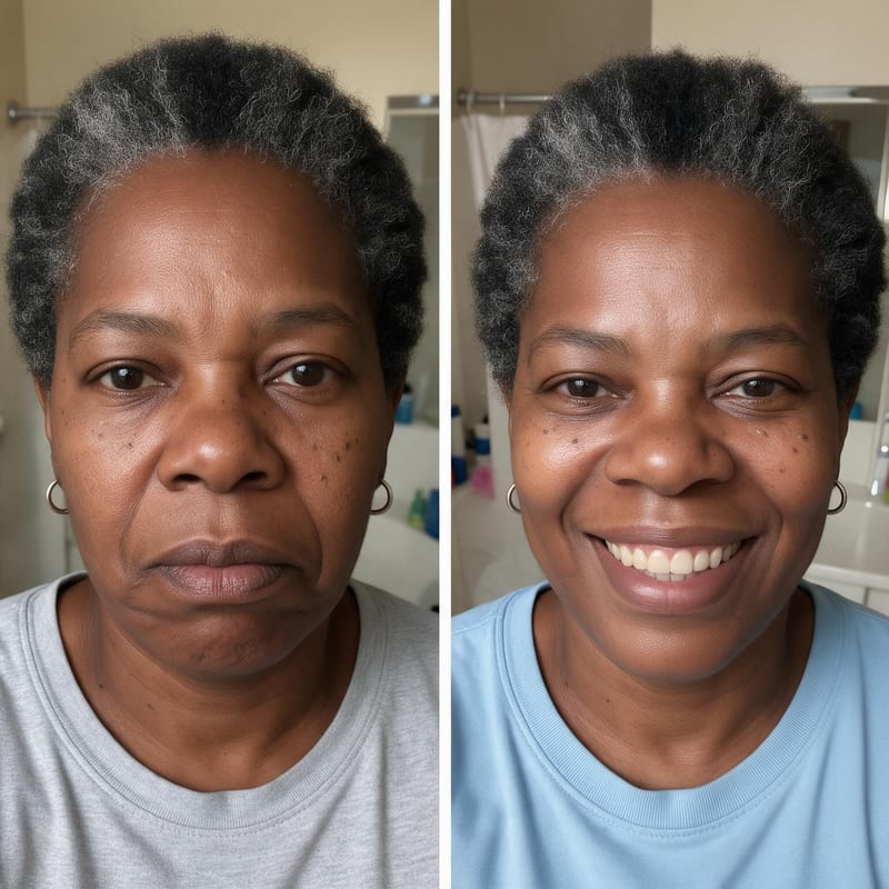 Sarah W. with her Berry Facial Cream
