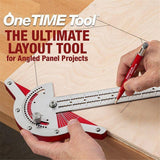 T-Type Woodworkers Edge Rule Protractor